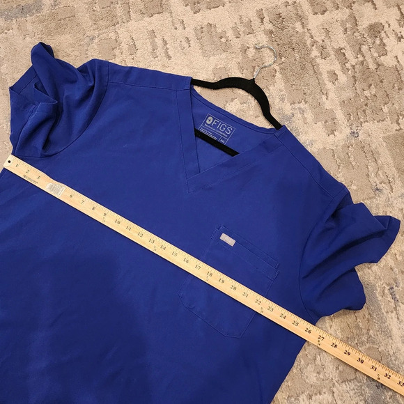 Figs 2 Piece Scrub Set Leon Three Pocket Top Axim Cargo Pants Men's Sz XXL Blue - Picture 7 of 16